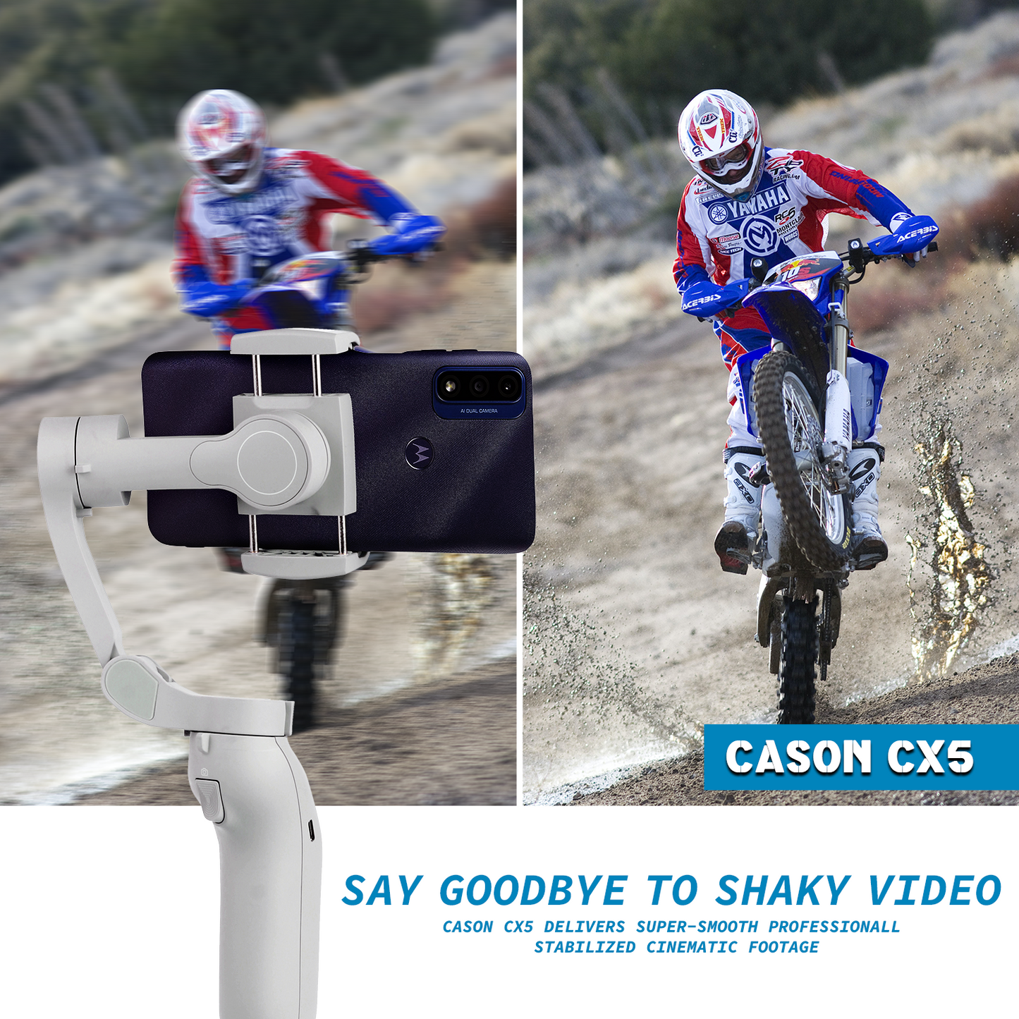 Cason CX5 Handheld 3-Axis Gimbal for Smartphone  Supports iPhone & Android