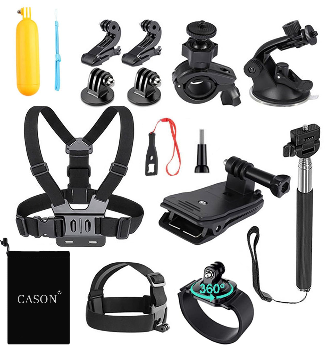 Cason -14 in 1 Premium Action Camera Accessories Kit/Accessories Action CameraAction Camera Accessories