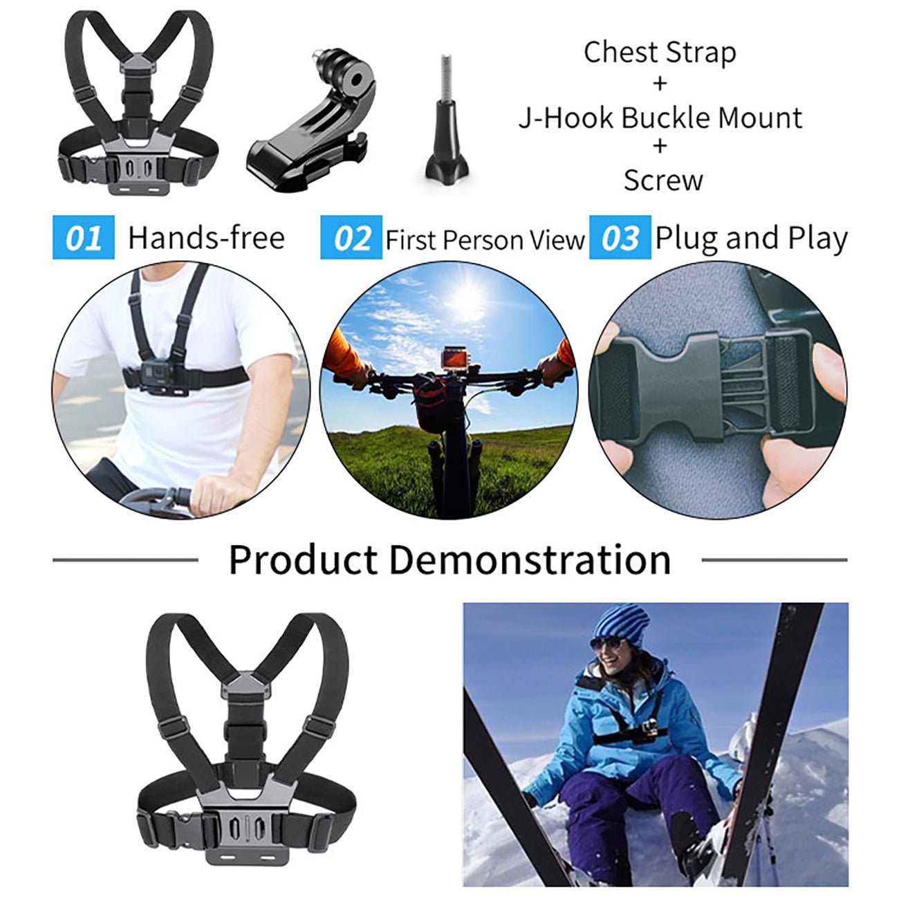 Cason - 30 in 1 Premium Action Camera Accessories Kit/Accessories Action CameraAction Camera Accessories