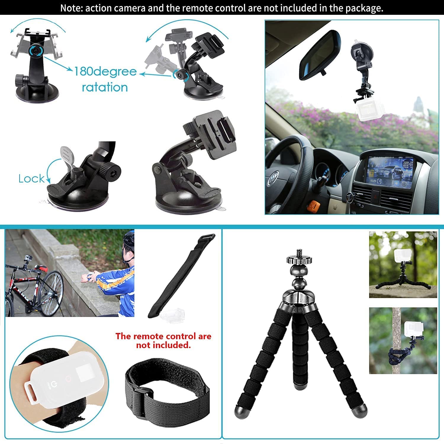 Cason -50 in 1 Premium Action Camera Accessories Kit/Accessories Action CameraAction Camera Accessories