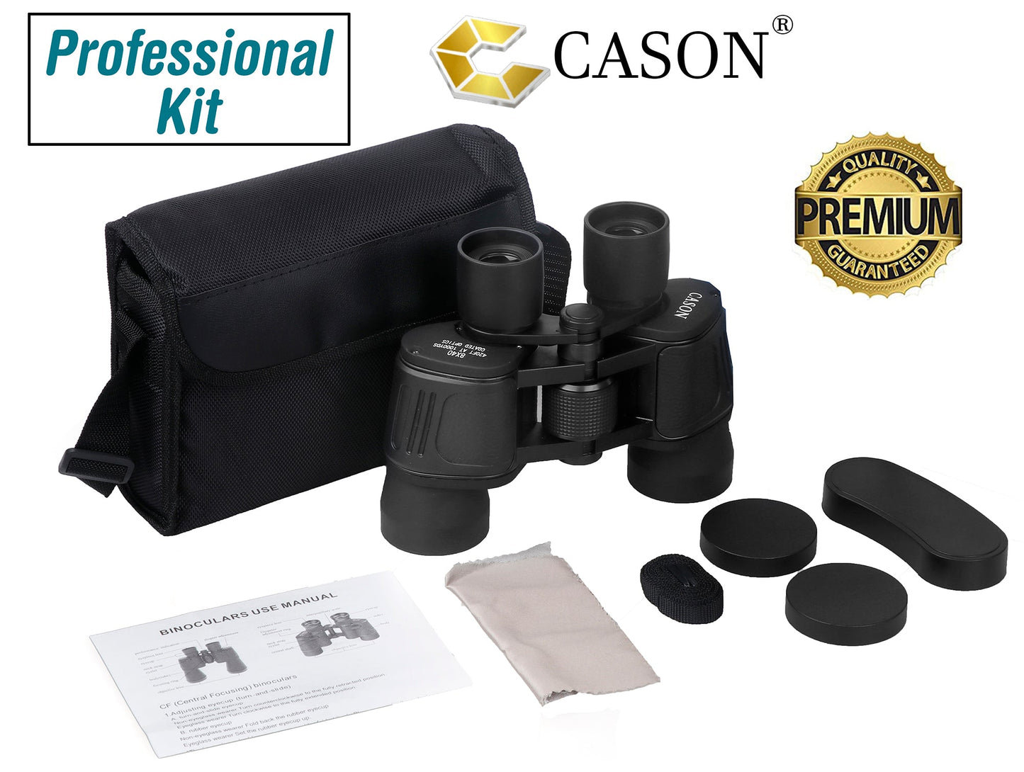 Cason Binoculars Professional 8 X 40 HD Folding 8 X Zoom Binoculars (Black)Binoculars