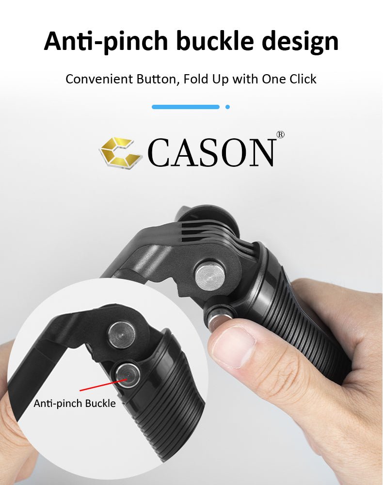 Cason -Tripod for Action Camera 3-Way Monopod Grip Foldable Selfie Stick